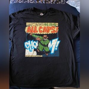 MF DOOM Madvillain All Caps! Stone's Throw T-Shirt Men's Black XL Rap Tees